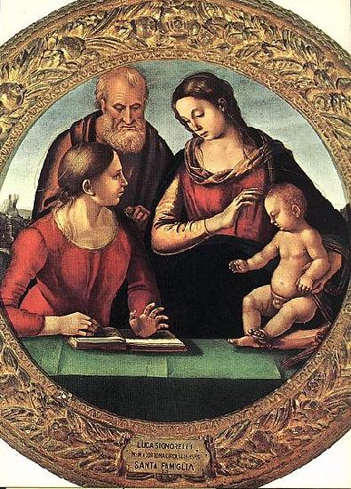 Luca Signorelli The Holy Family with Saint oil painting image